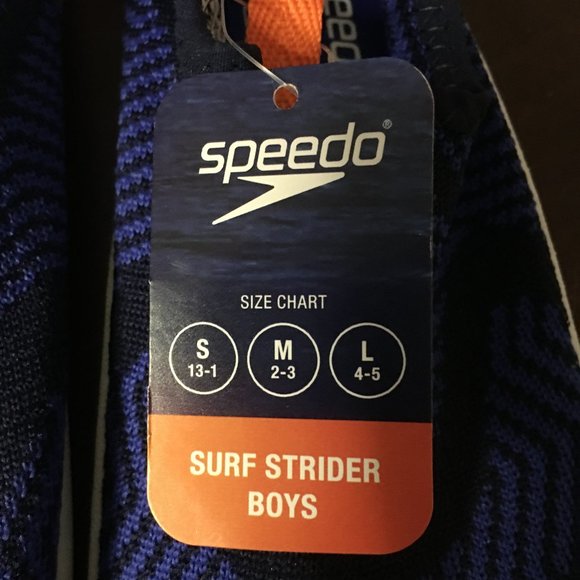 SPEEDO Junior "Surf Strider" Knit Water Shoes - Zig Zag Blue  🏄  NEW!! - Picture 7 of 9